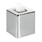 mDesign Modern Square Metal Paper Facial Tissue Box Cover Holder